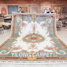 9x12ft Large Handmade Silk Carpet French Pattern hand knotted Area Rug TJ571A