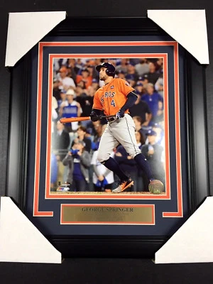 GEORGE SPRINGER 2017 WORLD SERIES GAME 7 HR HOUSTON ASTROS FRAMED PHOTO 8X10  - Image 1 of 2