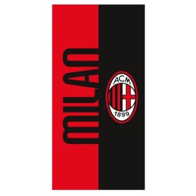 TELO MARE AC MILAN 70X140 CM PRODOTTO UFFICIALE ASCIUGAMANO CALCIO ORIGINALE