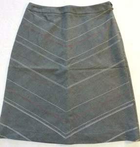 ANN TAYLOR Rock Gr. 2 grau A-Linie gefüttert Bürorock (DE80) - Bild 1 von 6
