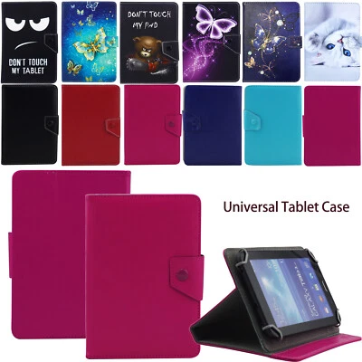 Universal Folio Leather Case Stand Cover For 7" 8" 8.5" 9.7" 10" 10.1" Tablet PC - Image 1 of 4