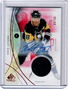 Tarjeta automática de camiseta roja Kris Letang usada en juego 2024-25 SP/35 - Imagen 1 de 2