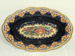Antike Zierschale Longwy Renaissance signiert - Bild 1 von 6