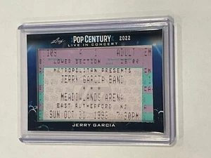Jerry Garcia Band 2022 Leaf Pop Century Live In Concert Ticket Stub Card - Picture 1 of 2