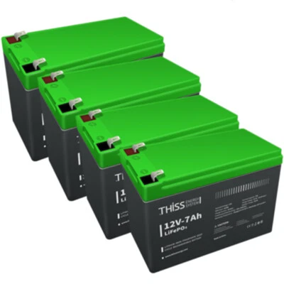 2X 12V 7Ah/100Ah LiFePO4 Deep Cycle Lithium Battery for RV System Marine LOT NEW - Image 1 of 4