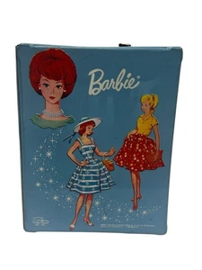 Vintage 1964 Mattel Inc Barbie & Friends Doll Large Trunk Blue Case SPP - Picture 1 of 22