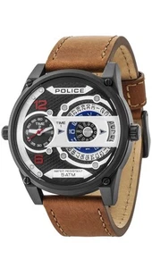 Police D-Jay dual time brown watch PL14835JSB-02 - Picture 1 of 1