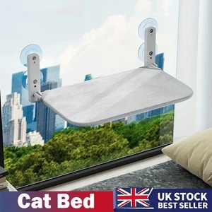 Cat Window Hammock Cordless Folding Window Perch with 4 Suction Cup Sturdy Frame - Picture 1 of 9