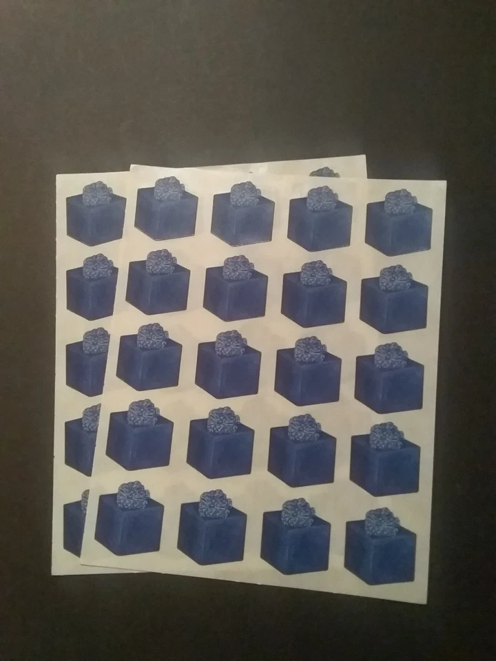 Creative Memories ~ Block Stickers ~ 4" x 5" ~  Blue Presents ~ Lot of Two - Image 1 of 1