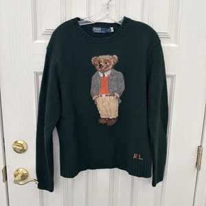 Polo Bear Pullover L Ralph Lauren 30th Anniversary dunkelgrün limitiert Vintage RAR - Bild 1 von 13