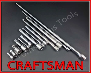 CRAFTSMAN TOOLS 13pc 1/4 3/8 1/2 ratchet wrench socket extension adapter set - Picture 1 of 6