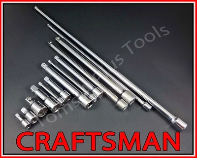 CRAFTSMAN TOOLS 13pc 1/4 3/8 1/2 ratchet wrench socket extension adapter set - Image 1 of 4