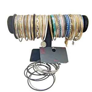 Bracelet Lot of 80 Fashion Bangles Stackable Mix and Match Various Style & Size - Picture 1 of 13