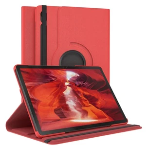 Futerał ochronny do Samsung Galaxy Tab S10 FE 360° stopni Tablet Case Sztuczna skóra Czerwone - Zdjęcie 1 z 7