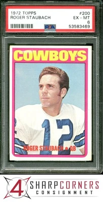 Roger Staubach 1972 Topps #200 radiocontrol Heisman Cowboys Hof PSA 6 Foto 1 de 4