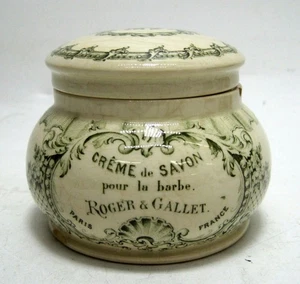 Seltene antike Roger & Gallet Rasierseifendose "Crème de Savon pour la Barbe" - Bild 1 von 5