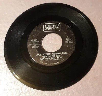Jay & The Americans Lets Lock The Door/Ill Remember by UA 7" Vinyl Record 45rpm - Image 1 of 2