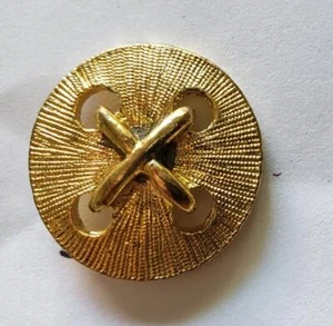 Runde Metall oxidiertes Gold Florentiner erhaben x Ctr Schaft Knöpfe 30L - 3/4" B191 - Bild 1 von 3