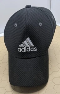 Adidas Climalite Black w/ Embroidered 3 Bar Logo Adjustable Baseball Hat / Cap - Bild 1 von 11