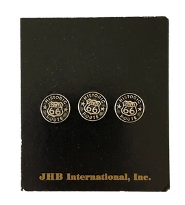 JHB International Historic Route 66 Buttons 3/8" Three Silver Tone Brand New - Picture 1 of 2