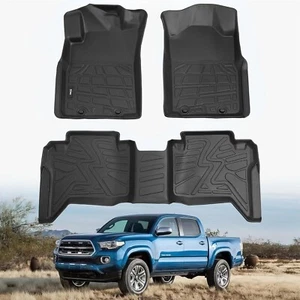 KARPAL Floor Mats Fit 2005-2015 Toyota Tacoma Double Cab (Footwell Coverage), - Picture 1 of 9