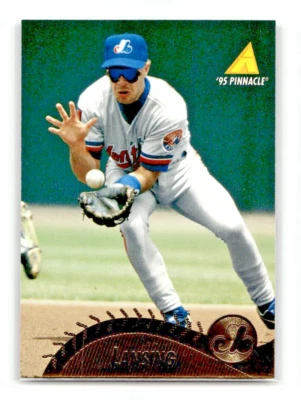 Mike Lansing #408 1995 Pinnacle Montreal Expos Baseball Card MLB - Image 1 of 2