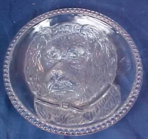 EAPG Findlay Glas Haustier Geschirr Hundegesicht Columbia Glas Company Ohio - Bild 1 von 4