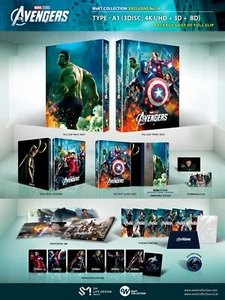 Avengers 4K+2D+3D Blu-ray SteelBook Colección WeET Exclusivo #14 Deslizamiento Completo A1 - Imagen 1 de 7