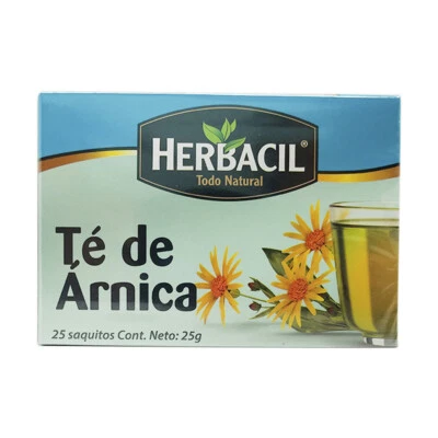 Té de árnica Herbacil. Infusión de hierbas. Alivio natural del dolor y la inflamación. 25 bolsas Foto 1 de 4