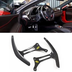 Carbon Fiber Steering Wheel Shift Paddle Extension For Ferrari 458 Italia Black - Picture 1 of 7