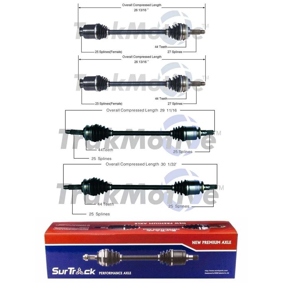 Juego SurTrack de ejes CV delanteros y traseros KIT para Subaru Legacy Outback AWD Foto 1 de 1