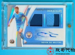 2021 Panini Immaculate Manchester City  Kevin De Bruyne DUAL Patch Auto 8/17 - Picture 1 of 2