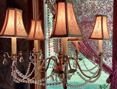 MINKA LAVERY 5 ARM CHANDELIER FROM VALENZA COLLECTION, GLASS BEADS, DISCONTINUED - Image 1 of 4