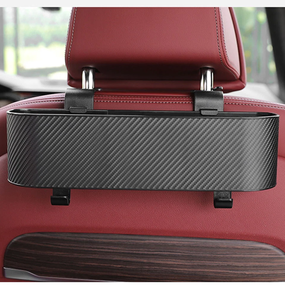 Organizador de respaldo de asiento de coche caja de almacenamiento organizador de bolsillo taza soporte para teléfono accesorio Foto 1 de 4