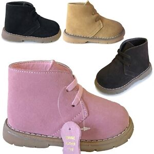 NEW Baby Boots Classic Solid Colored Cute Leather Booties Toddler Shoe Size 3-8