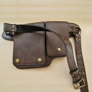 Viking Knight Pirate Medieval Cosplay Renaissance Pu Vintage Pocket Belt Bag
