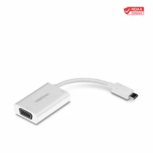 TRENDnet TUC-VGA2, USB-C to VGA HDTV Adapter with PD support - Picture 1 of 9