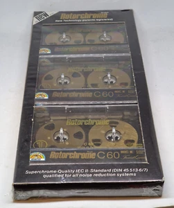 PAQUETE DE 3 CARRETES A CARRETES ROTORCHROME C60 Cinta de casete de audio en blanco (sellada) ¡NUEVA DE STOCK! ¡Nuevo! - Imagen 1 de 6