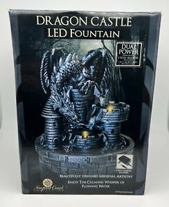 Newport Coast Dragon Castle LED Water Fountain w/ 2 Tealight Options TESTED!!