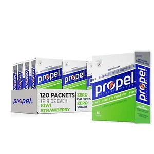 Propel Kiwi Strawberry Sports Energy Electrolytes Water, Zero Sugar, 120 Packets - Picture 1 of 5