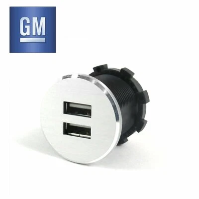 GM 5V 2.1A Dual USB  Socket Adapter Power Outlet for 12V Chevy Olds Buick - Image 1 of 4