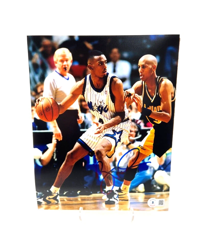 PENNY HARDAWAY ORLANDO MAGIC AUTOGRAPHED 8X10 PHOTO BAS WITNESSED COA - Image 1 of 1