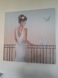 Canvas Style Print Of A Woman And Doves By Bree Merryn