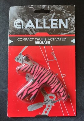 Allen Compact Thumb Activated Archery Bow Release Ambidextrous Pink / Black - Image 1 of 2