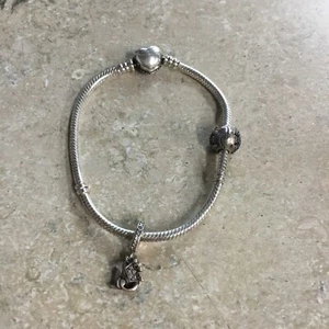 Pandora Sterlingsilber Damenarmband mit Charm - Bild 1 von 4