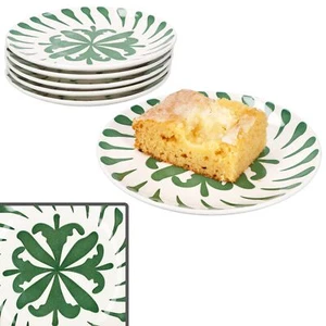 6x Wald grün Kuchenteller Steingut 6 Pers. Dessertteller Frühstück Weihnachten  - Bild 1 von 6