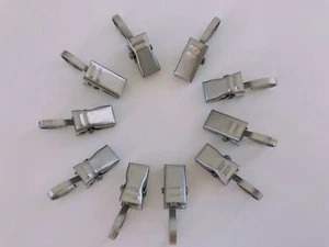 AU 10x Small Stainless Steel Metal Curtain Hanging Clips Claws with Hook Clamps - Picture 1 of 12