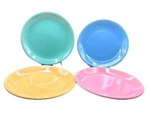 Multicolor Rio Century Stoneware 11" Dinner Plates - Set Of 4 - Japan Vtg EUC - Picture 1 of 12