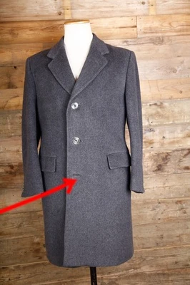 Hammersley vintage Overcoat jacket 38R medium wool cashmere grey - Image 1 of 4