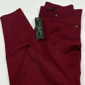 Armadio jeans donna DG2 bordeaux elasticizzato pull on essenziale *finte tasche frontali - Foto 1 di 15